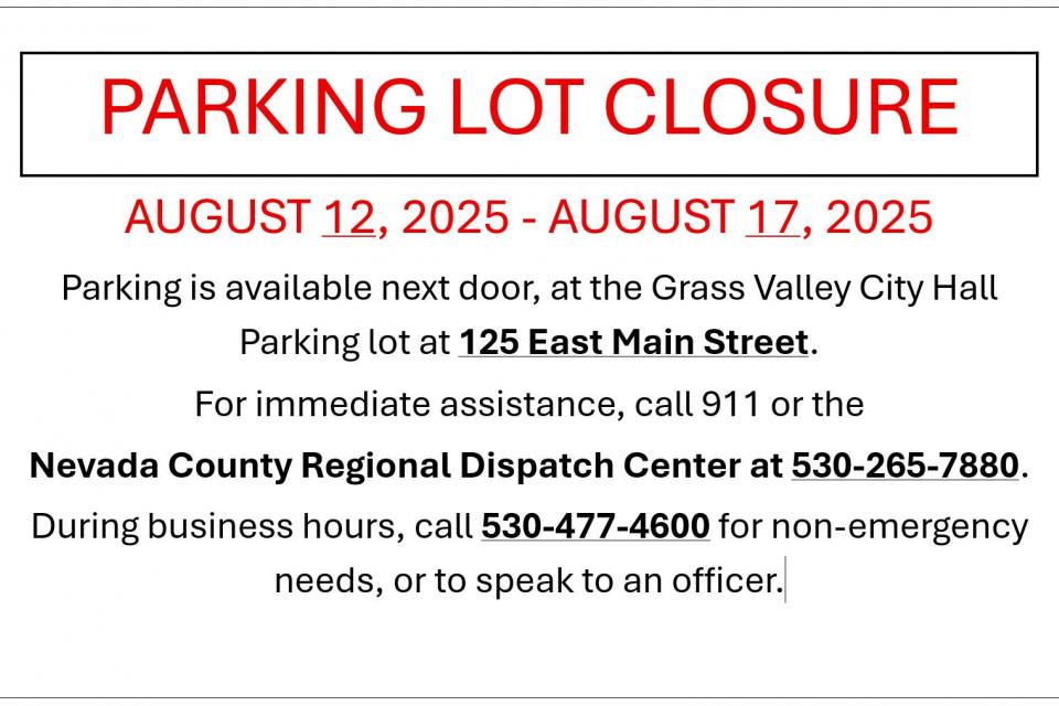 Parking Lot Closure